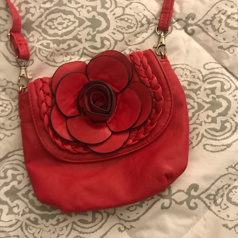 Red Flower Crossbody Bag